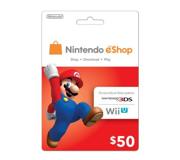 Photo Wii U &amp; 3DS E Shop Card $ 50 Wii U &amp; 3DS E Shop Ca